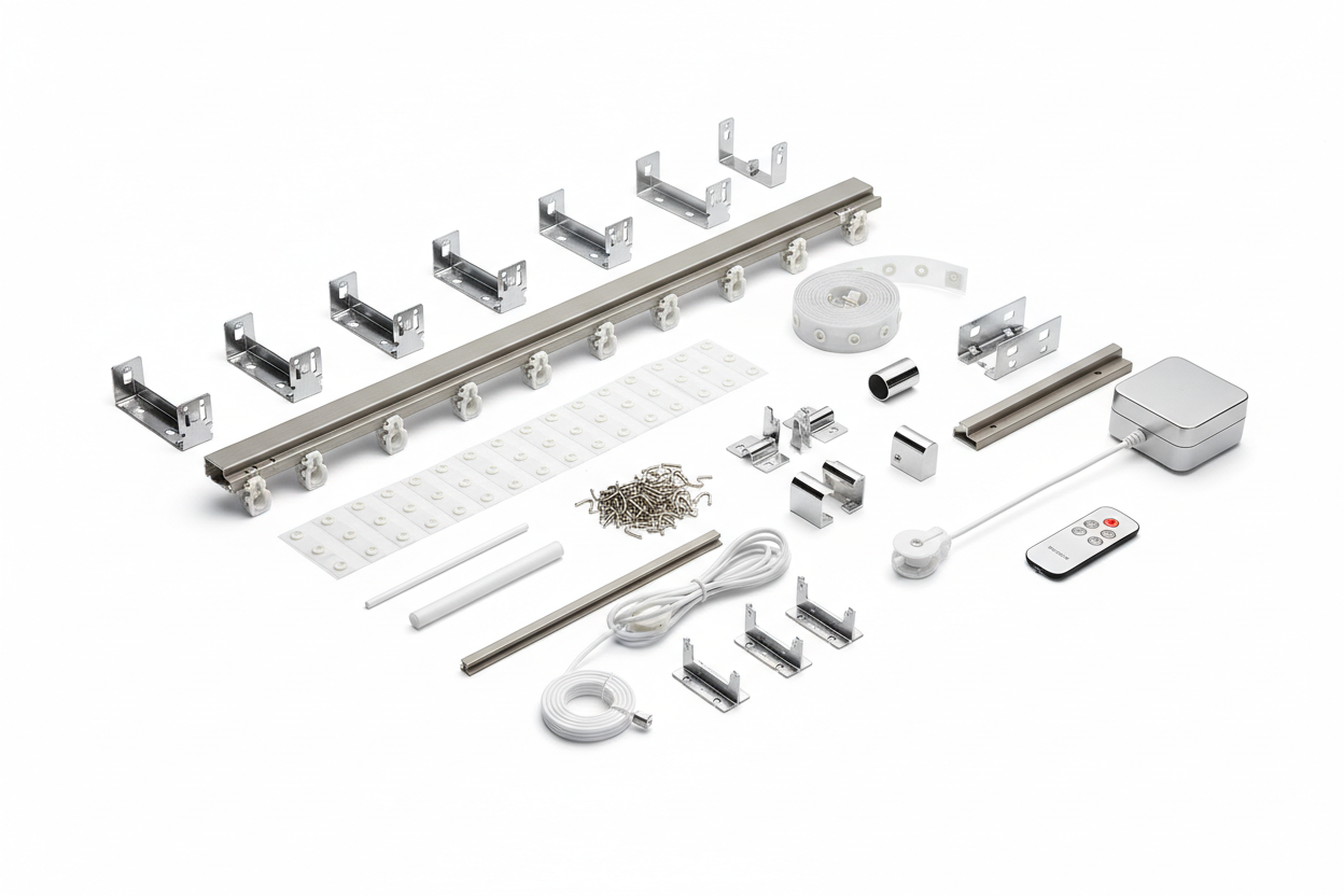 蛇形窗帘的各种配件图