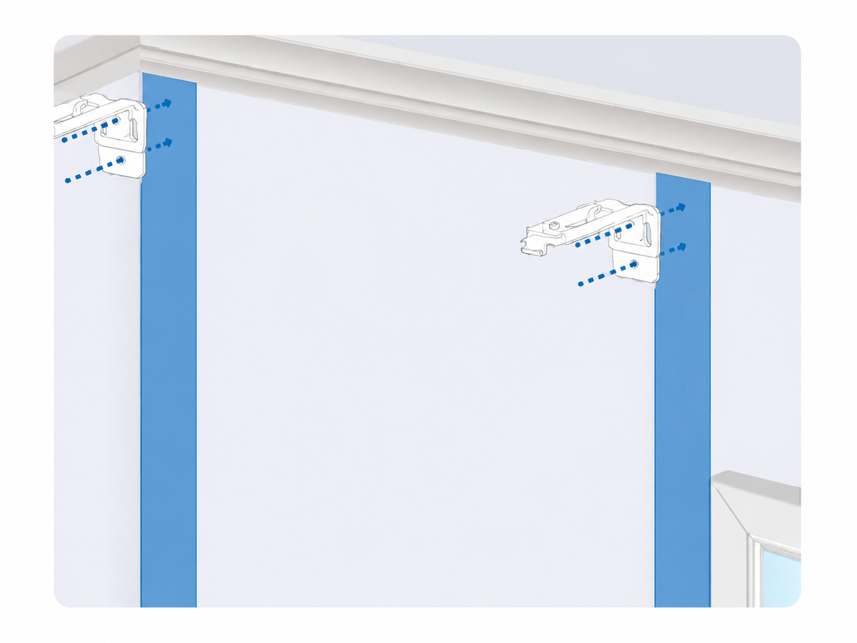 Step 3 – Screw in brackets