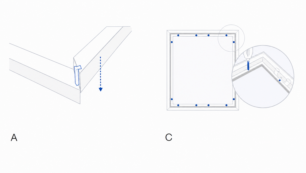 Step 2 – Click your shutter frame together